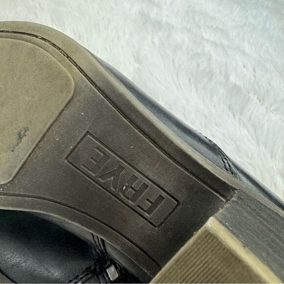 Frye Jennifer Almond Toe Zipper Leather Ankle Boots - Picture 9 of 10